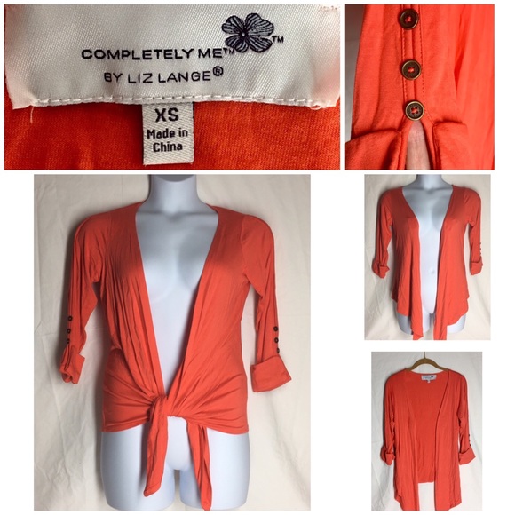 Completely Me by Liz Lange Sweaters - 🛍Completely Me by Liz Lange Orange Cardigan Sz XS